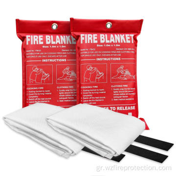 Fireproof fiberglass 1m 1m με κόκκινη κουβέρτα